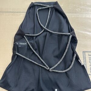 Zara Black Top and Skirt with rhinestones XS